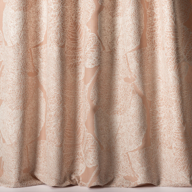 RACHEL – Țesătură Brodată Cu Flori Mari În Punct Lanț, Din In Și Bumbac