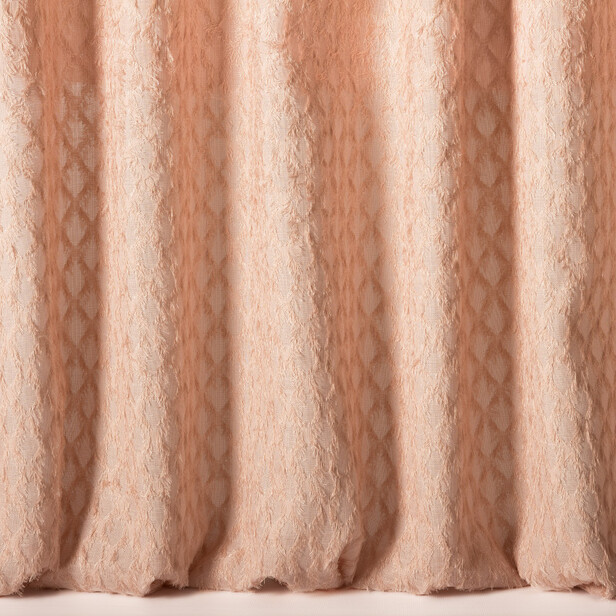 KEROUAN – Perdea Semi-Transparentă Cu Model În Diamant Din In, Bumbac Și Vâscoză