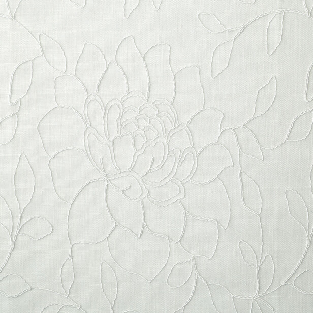 BAGNOREGIO - Perdea Brodată Cu Flori Pe Țesătură Cu Finisaj Artizanal