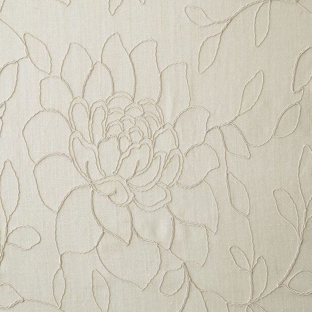 BAGNOREGIO - Perdea Brodată Cu Flori Pe Țesătură Cu Finisaj Artizanal