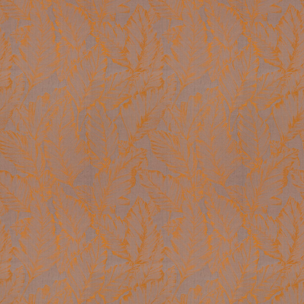 ANCIENT LAND – Jacquard din mătase și in cu frunze aurii Art Nouveau