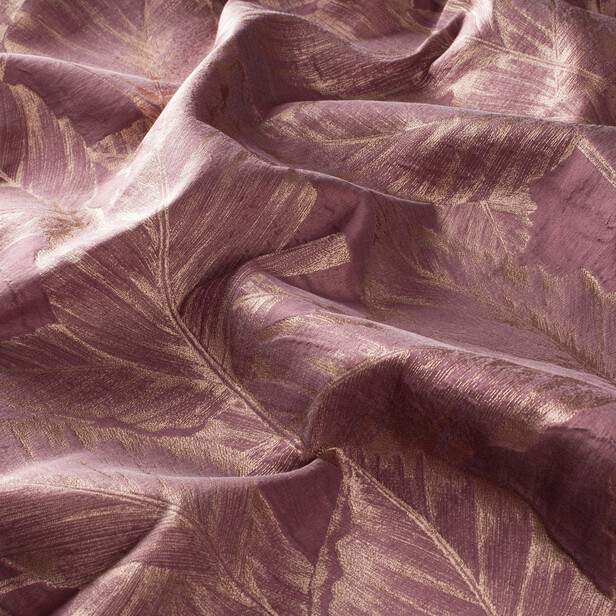 ANCIENT LAND – Jacquard din mătase și in cu frunze aurii Art Nouveau