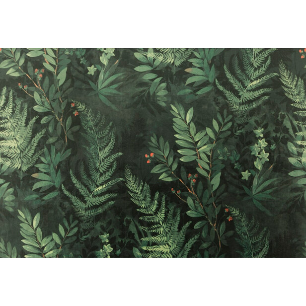 MYSTIC FOREST – Catifea imprimată cu ferigi și pădure, inspirată din fresce pompeiene