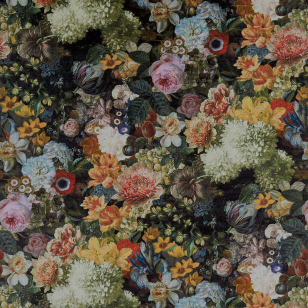 FULLERTON – Catifea bumbac & vâscoză, imprimată digital cu flori mari, 100.000 Martindale