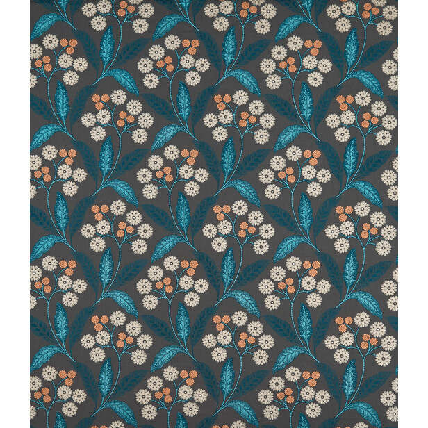 RUSHWORTH – Țesătură din in brodată cu flori stilizate pentru draperii