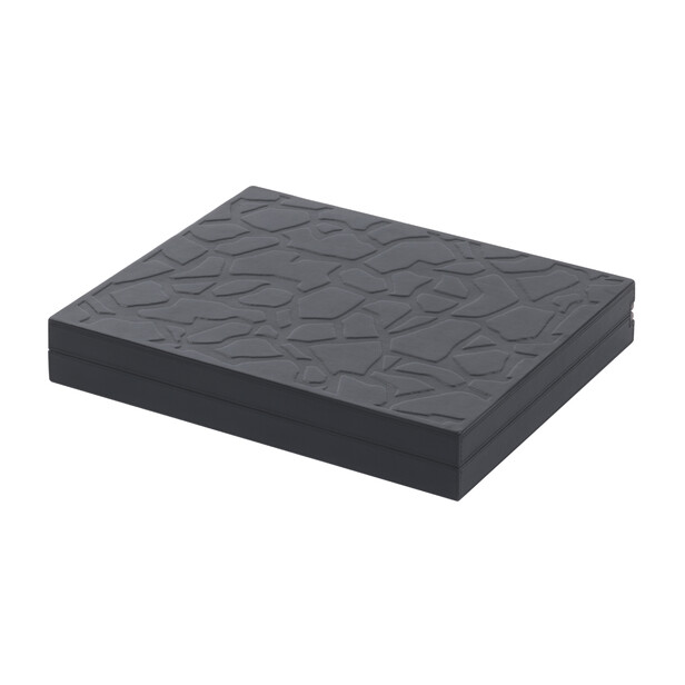 Joc de table din piele si lemn de nuc, negru TOSCA SAFARI