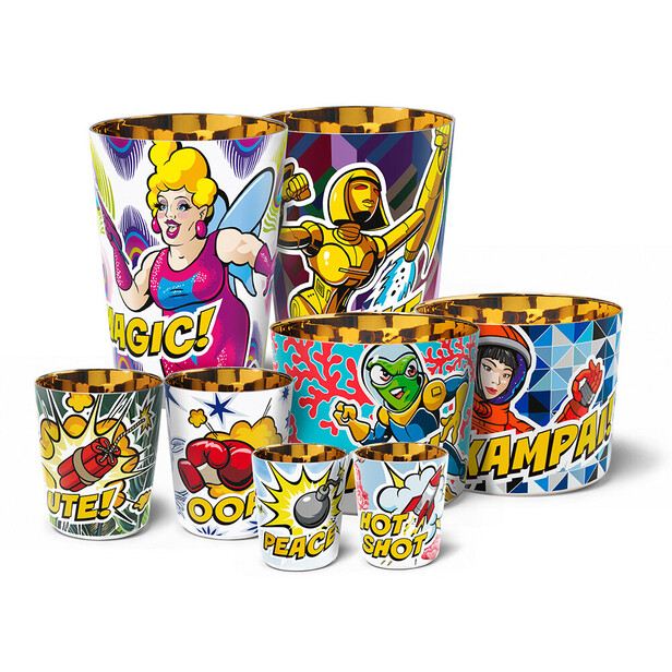 SIP OF GOLD – Pahar pentru apă FUN FAIRY cu interior placat cu aur de 24K