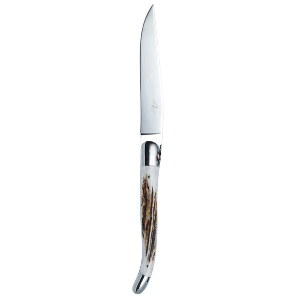 Set 6 cutite cu maner din corn de cerb, finisaj lucios FORGE DE LAGUIOLE