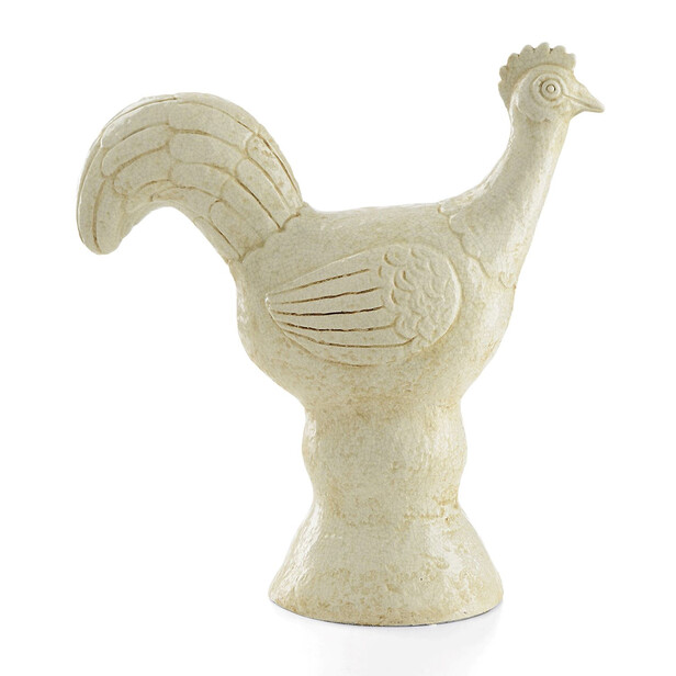 Statueta cocos din ceramica bej POP MEDIUM COCK