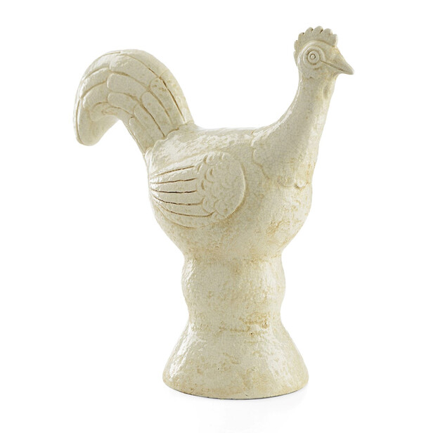 Statueta cocos din ceramica bej POP MEDIUM COCK