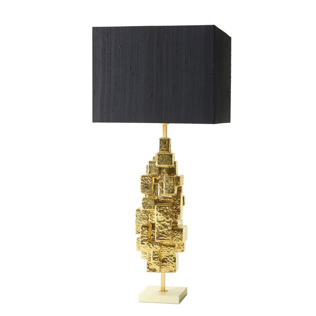 MARVIN - Lampa de masa cu baza din ceramica aurita