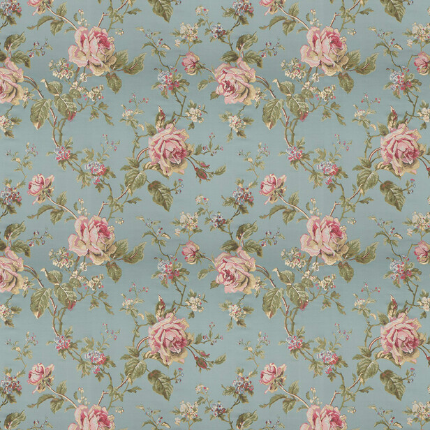 MONTEPULCIANO – Țesătură satinat-jacquard cu trandafiri pastel pentru tapițerie și draperii