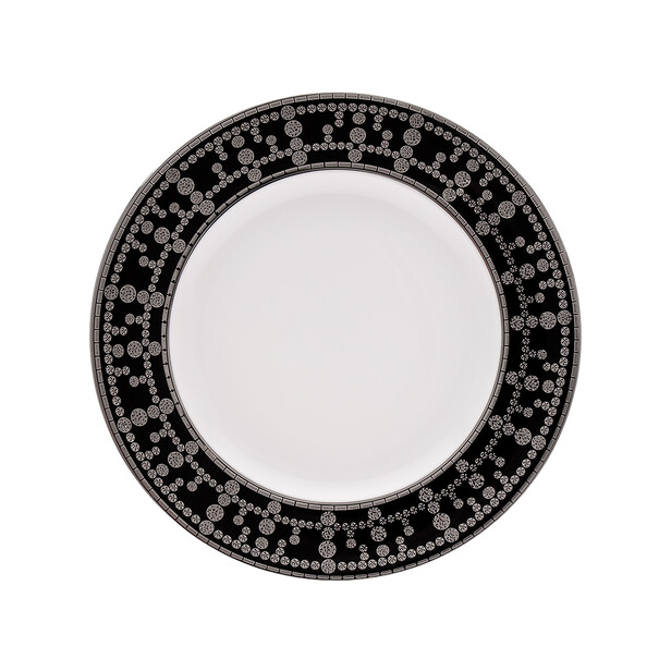Farfurie pentru paine si unt Tiara Black Platinum