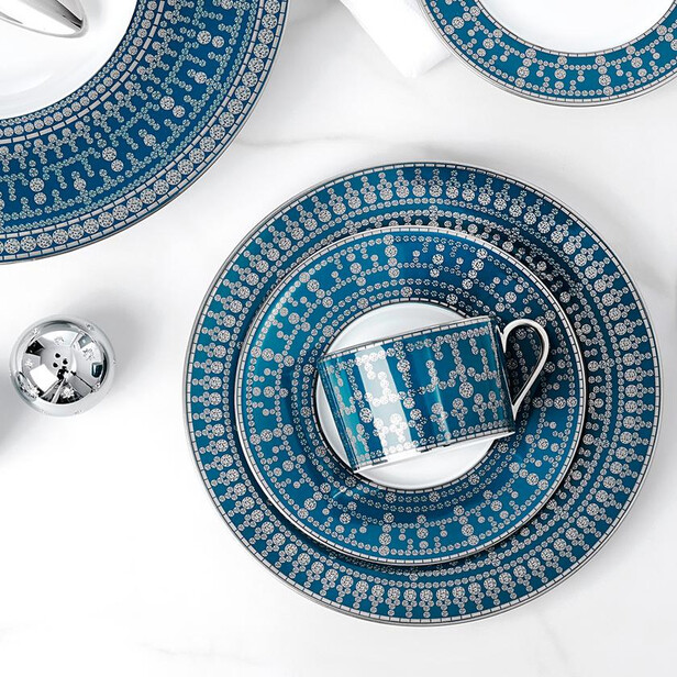 Farfurie pentru supa Tiara Prussian Blue Platine