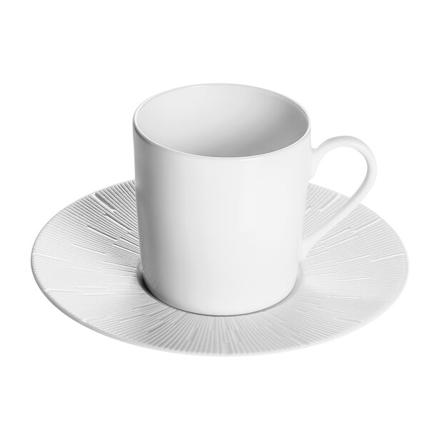 Ceasca cu farfurie pentru cafea Infini Blanc