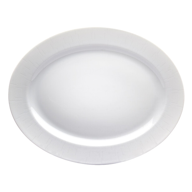 Platou mare oval Infini Blanc