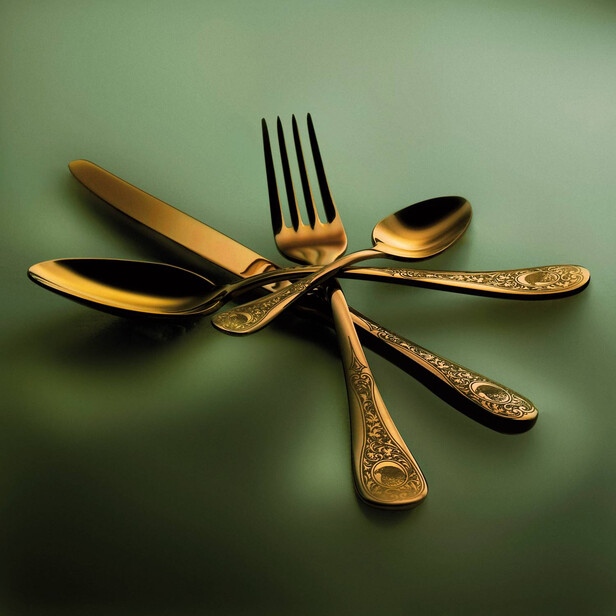 DIANA – Set 4 tacâmuri din inox, finisaj auriu | Mepra