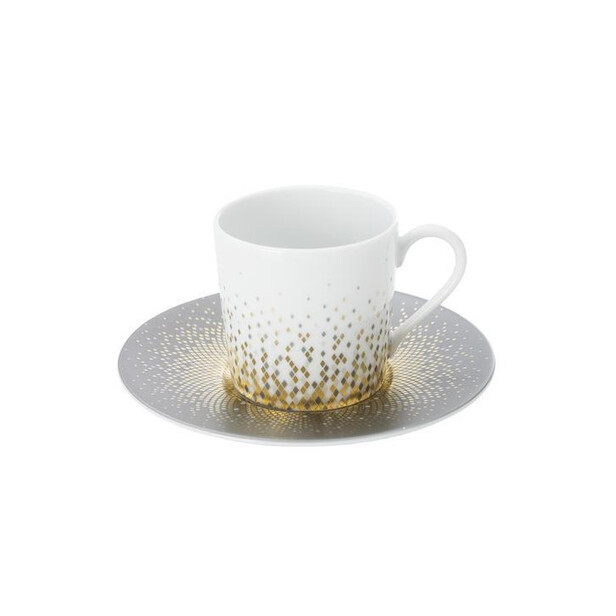 Set 4 cesti cu farfurii pentru cafea Souffle d’Or