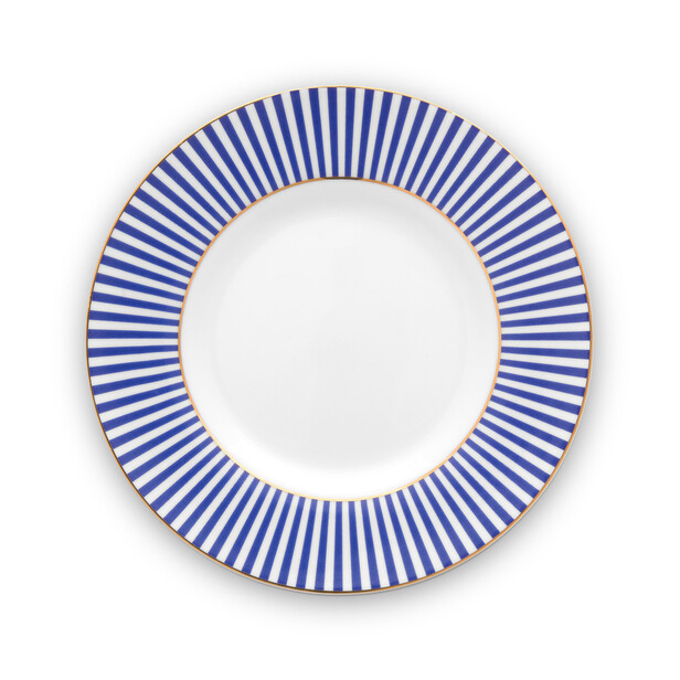 Set 6 farfurii 17 cm. pentru desert Royal Blue Stripes