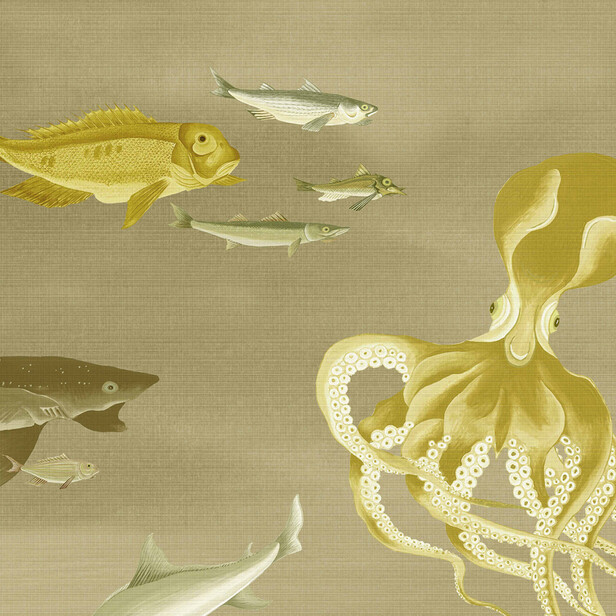 ITO – Tapet panoramic inspirat de picturile japoneze ale lui Ito Jakuchu