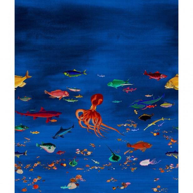 ITO – Tapet panoramic inspirat de picturile japoneze ale lui Ito Jakuchu