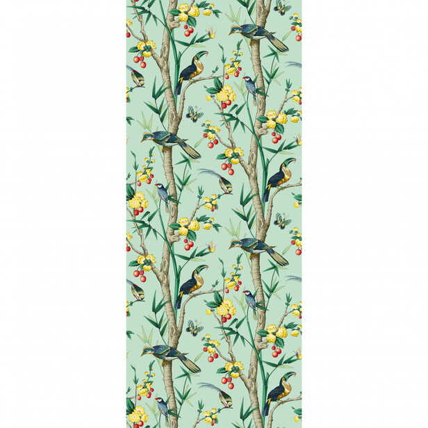 JOSEPHINE – Tapet panoramic pe pai japonez cu păsări exotice și bambus