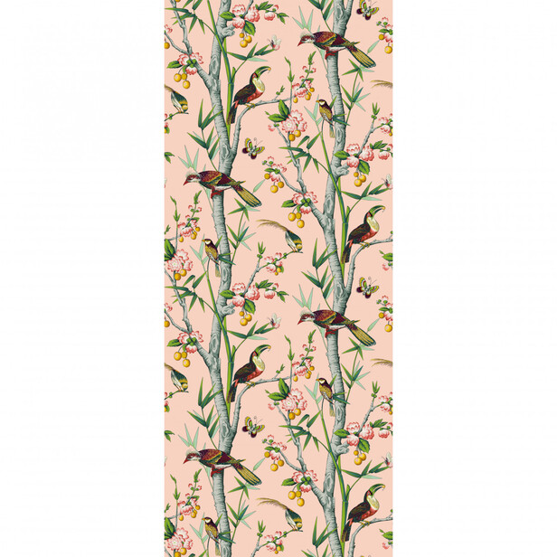 JOSEPHINE – Tapet panoramic pe pai japonez cu păsări exotice și bambus