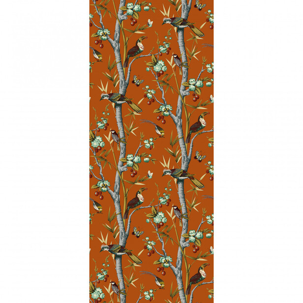 JOSEPHINE – Tapet panoramic pe pai japonez cu păsări exotice și bambus