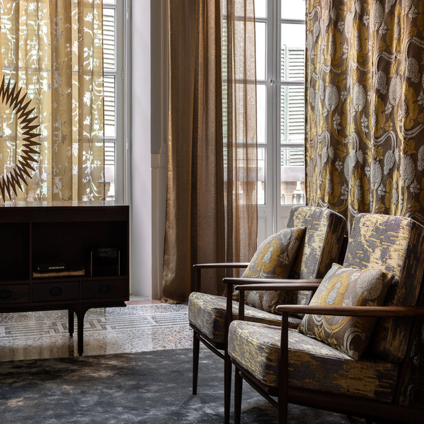 VENEZIA – țesătură jacquard chenille cu model vegetal venețian