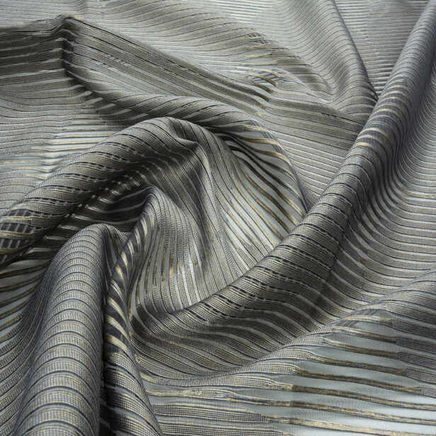 OPTICAL - Perdea Jacquard Semitransparentă Cu Motive Geometrice Circulare