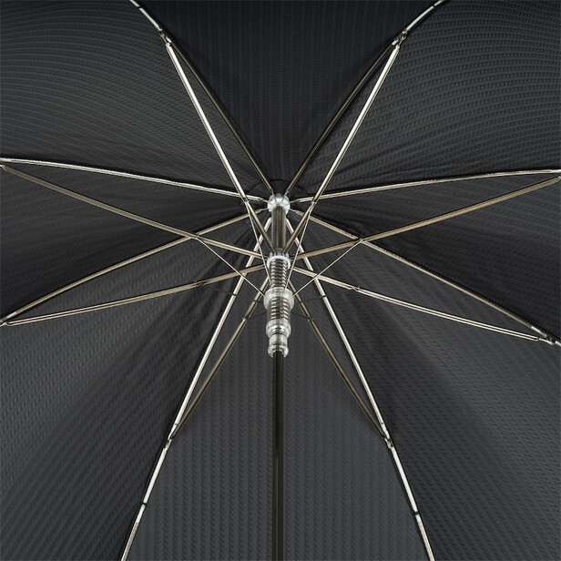 SILVER HORSE – Umbrelă bărbați elegantă neagră cu mâner decor Cal argintiu