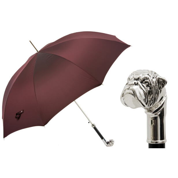 Umbrela pentru barbati cu maner decor Buldog