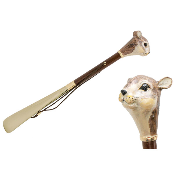 SQUIRREL GOLD – Încălțător maro cu cap de veveriță realist | Pasotti