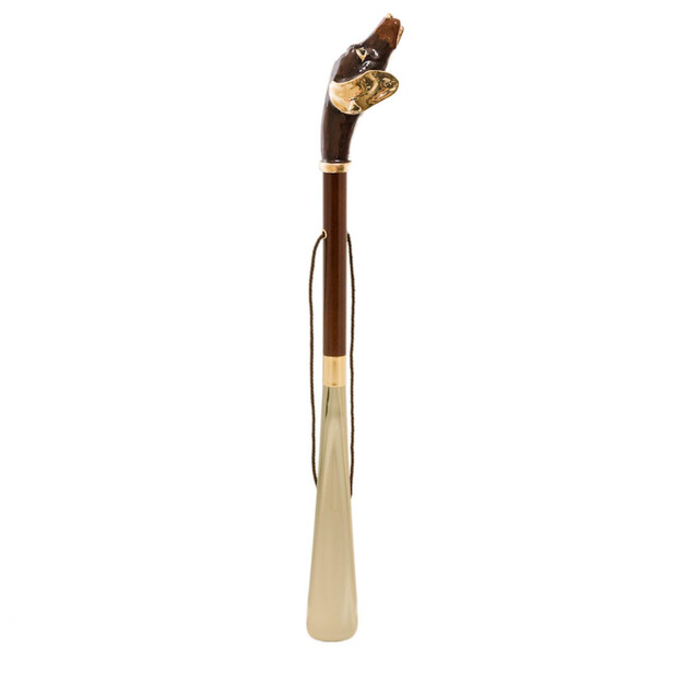 DACHSHUND GOLD – Încălțător maro cu cap de Dachshund auriu | Pasotti