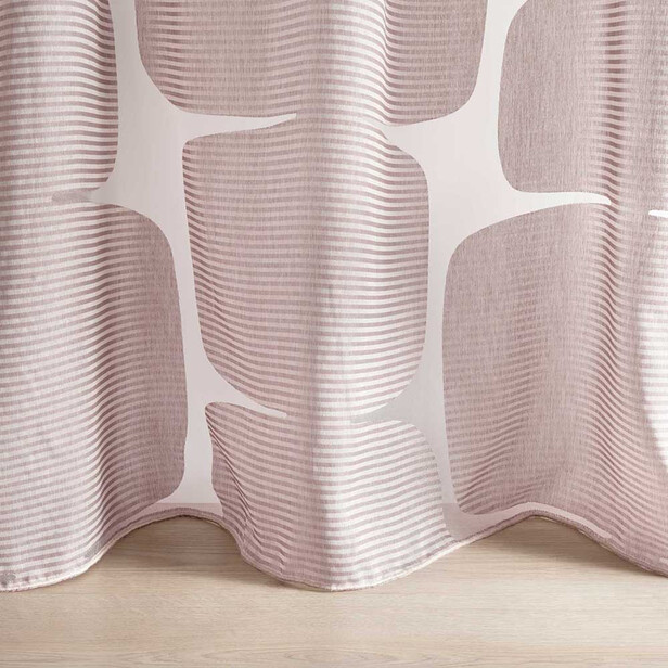 EKALE - Țesătură Burn-Out Cu Forme Rectangulare Anii ’60 Pe Fond De Organza Transparentă
