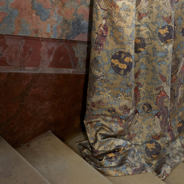 OPIUM – Țesătură Jacquard chinoiserie somptuoasă, inspirată de Orientul secolului XIX