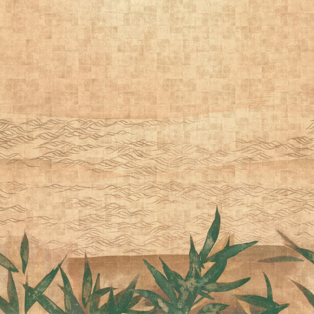 AKITA Tapet panoramic – Design Japonez cu Bambus pe Foiță de Aur, Nobilis