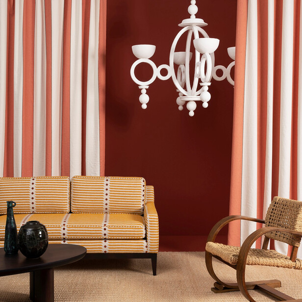 RAYURE MASSALIA – Draperie din in și bumbac cu dungi verticale late