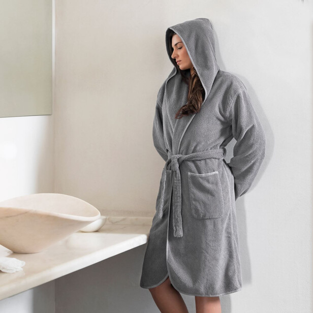 Halat de baie cu gluga BEE WAFFLE S