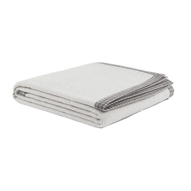 COURMAYEUR 220x250 -  Pătură gri din cașmir și lână merinos