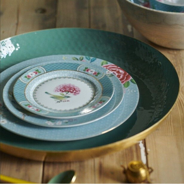 Vesela pentru masa BLUSHING BIRDS BLUE