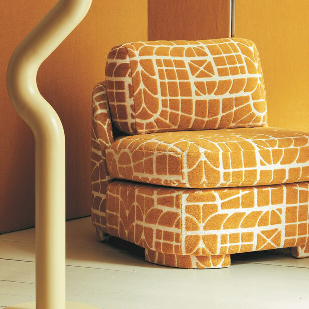 KIOSQUE – Tapițerie din bumbac cu modele geometrice bouclé în relief