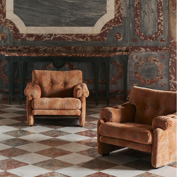 ALHAMBRA – Țesătură premium Nobilis din catifea chenille cu motiv rodie