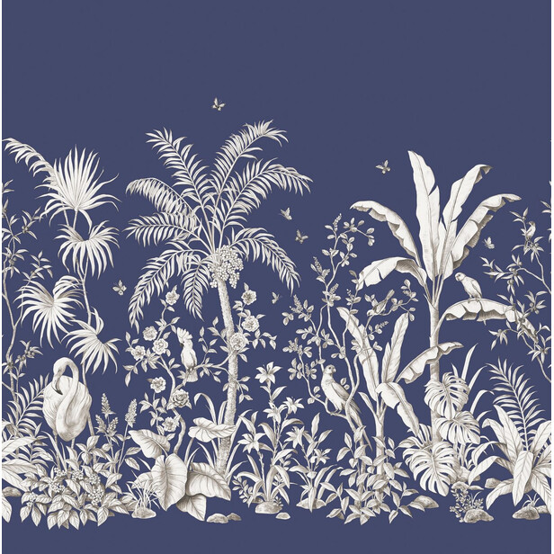PAPILLONS Tapet Panoramic – Chinoiserie tropicală, vinil de lux