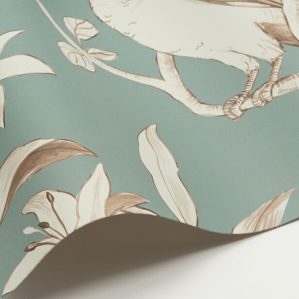 PAPILLONS Tapet Panoramic – Chinoiserie tropicală, vinil de lux