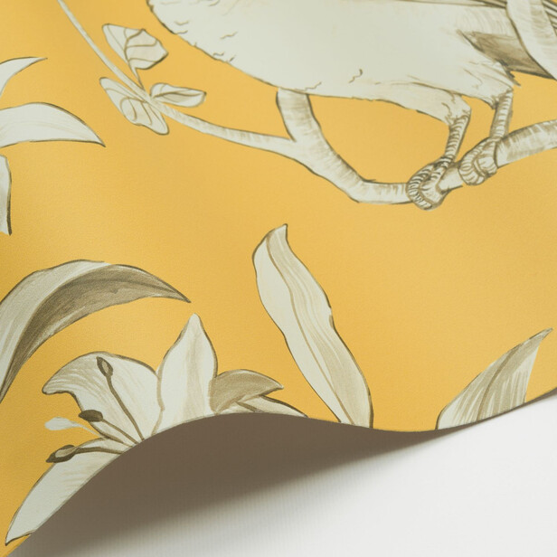 PAPILLONS Tapet Panoramic – Chinoiserie tropicală, vinil de lux