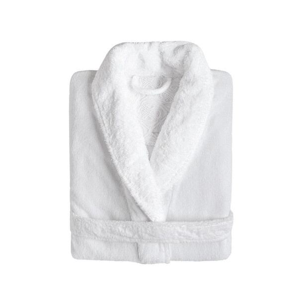 Halat alb de baie EGOIST S – Bumbac egiptean GIZA 600 g/m², moale și elegant