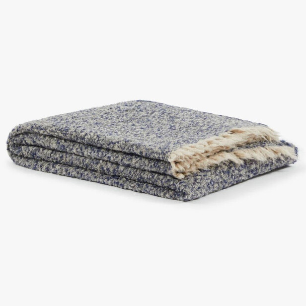 BOGOTÁ BLUE – Pătură de Lux din Alpaca Bouclé