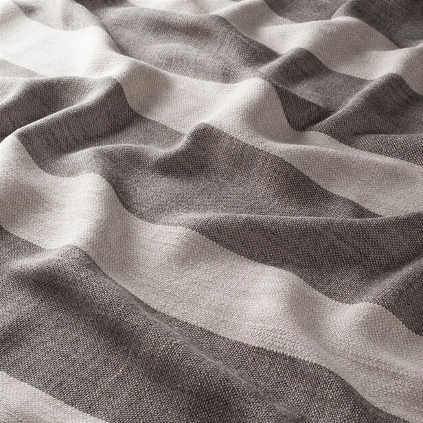 SECRET SMILE - Draperie cu dungi verticale și textură ca de in