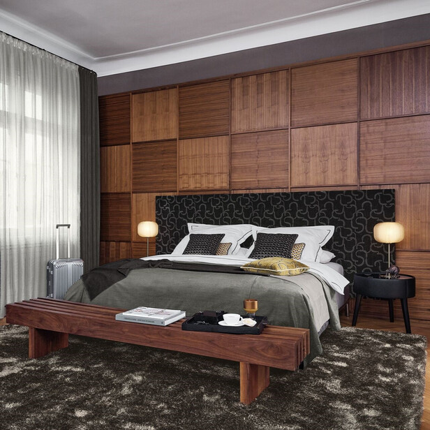 PARK AVENUE - Tapițerie din catifea Art Deco geometrică